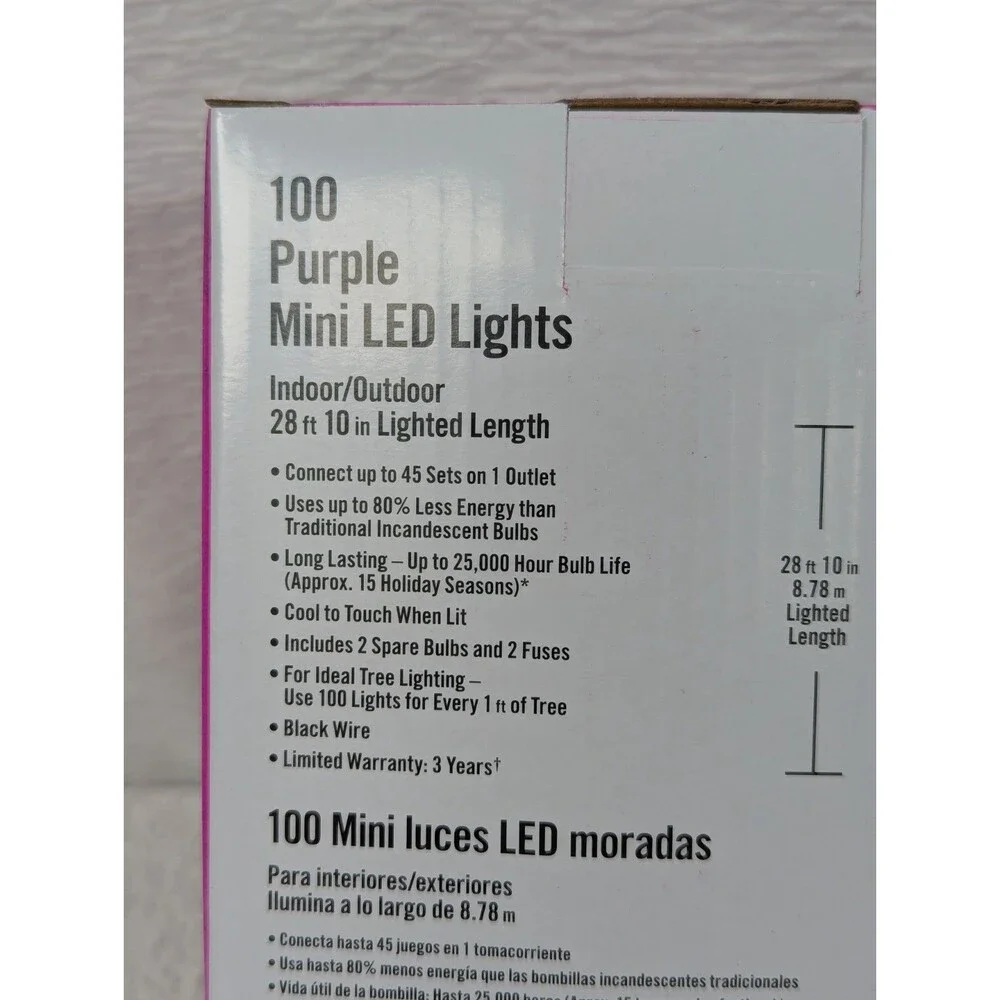 Home Accents Holiday - 100 Count Purple LED Mini Lights - 4 Pack